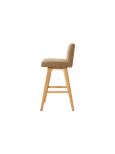 Taburete de Bar Moderno de Tela con Base de Patas de Madera Resistentes, Diseño Minimalista para Uso en Bares Domésticos y Cafeterías Comerciales - Product Image 2