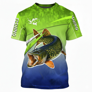 Camisa de Pesca de Cuello Redondo para Hombre de Calidad Superior, Ligera, de Poliéster, para Deportes al Aire Libre, Protección Solar UPF 50, Secado Rápido, Manga Larga - Product Image 5