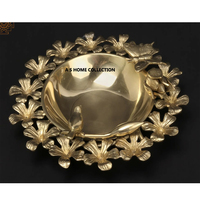 Bol Urlis en métal plaqué or de qualité supérieure, design unique, pour décoration de table d'hôtel.