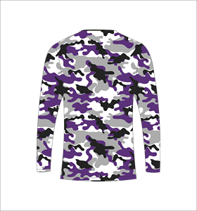 Chemise de sport à manches longues camouflage violet, vêtements de fitness légers pour l'entraînement - Product Image 2