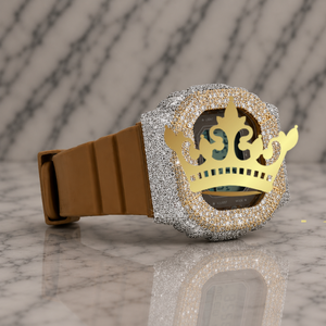 Factory Wholesale Luxury Fashion Square Digital Watch Rubber Strap Full Iced Out Design - Product Image 2