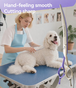 Tijeras Profesionales de Acero Inoxidable para Peluquería Canina con Mango Largo para un Corte Suave y Fácil del Pelo de Animales - Product Image 4