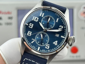 Montre mécanique automatique pour homme de qualité supérieure, cadran bleu luxueux, bracelet en cuir de vachette, décontractée, pour les voyages, le sport, les trajets quotidiens, avec date - Product Image 2