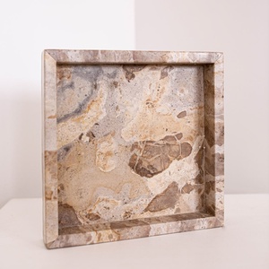 Round <b>marble</b> display tray decorative vanity tray luxury organizer jewelry tray candle holder bathroom tray <b>coffee</b> <b>table</b> decor - Product Image 5