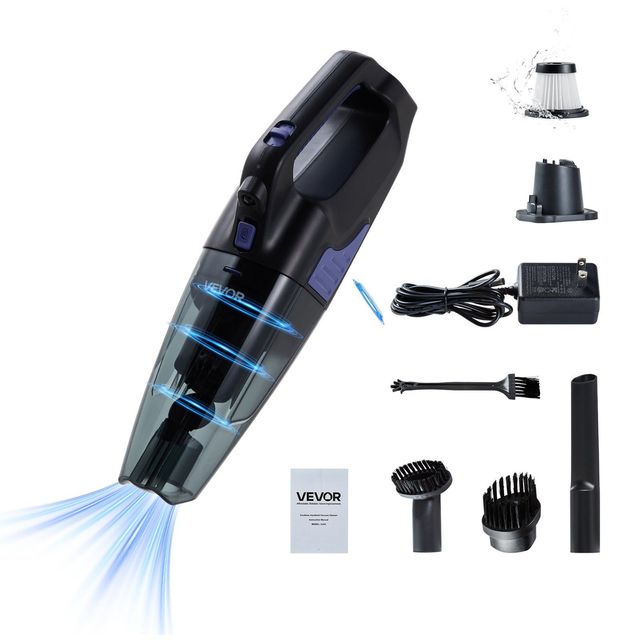 Portable Cordless Handheld Vacuum Cleaner Wet Dry HEPA Filter Car Home Pet Hair Lightweight Powerful Suction