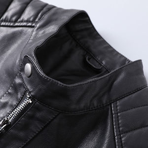 Colorful Premium Genuine Leather Winter Jacket for Men with Front Logo Custom Made Waterproof & Breathable - Product Image 2