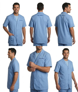 Bata de Laboratorio para Médicos de Hospital, Bata Personalizada para Hombre, Bata de Laboratorio Médica de Manga Corta para Hombre, Bata de Laboratorio para Médicos, Enfermeros y Estudiantes de Medicina - Product Image 5