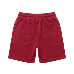 Custom Logo <b>Men</b>’s Heavyweight Fleece Sweat <b>Shorts</b> Red Cotton Drawstring Streetwear <b>Shorts</b> Wholesale - Product Image 2