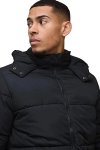Chaqueta Varsity Personalizada para Hombre, Estilo Moderno, Cálida, Resistente al Viento, Transpirable, de Poliéster, con Cuello Alto y Logotipo Frontal, Ropa Urbana de Otoño - Product Image 3