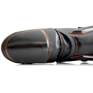 Protectores de empeine de cuero de vaca para kickboxing, equipo de combate, soporte para karate, boxeo, MMA, espinilleras para hombres, Muay Thai, venta al por mayor - Product Image 2