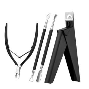 Juego de Cortaúñas 4 en 1 de Acero Inoxidable Duradero, Empujador y Removedor de Cutículas de Doble Punta, Cortaúñas para Manicura, Pedicura, Uso en el Hogar y Salón - Product Image 1