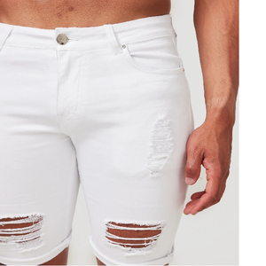 กางเกงยีนส์ขาสั้นทรงวินเทจคุณภาพสูงสำหรับผู้ชาย ทรงขากว้าง สไตล์ลำลอง ไซส์ใหญ่ ลายเรียบ ผ้ากันยับ เป็นมิตรต่อสิ่งแวดล้อม - Product Image 4