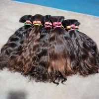 Cabello Humano Ondulado y Rizado al por Mayor para Trenzas, Sin Trama, Ondas Profundas, Cabello Humano Crudo a Granel, Extensiones de Cabello para Trenzas Estilo Boho