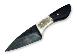 Handcrafted custom <b>profile</b> steel fixed outdoor utility <b>tool</b> with Bone and Wood Handle - Product Image 6