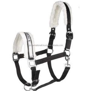 Dos-nu de cheval en Nylon avec ruban coloré argent, couvre-chef réglable en fausse fourrure douce et sur la mâchoire, 100% - Product Image 4