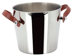 Stainless Steel <b>Ice</b> Bucket Round Metal Wine Chiller Party <b>Cooler</b> Rust Resistant Industrial Design - Product Image 5
