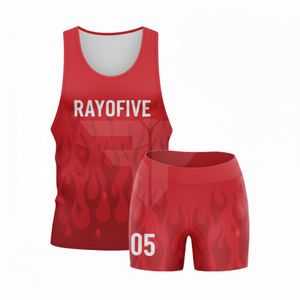 Vêtement de sport respirant sans manches pour l'athlétisme, uniforme d'athlétisme extensible dans les quatre sens, maillot de course en gros - Product Image 1
