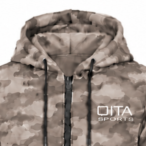 Ensemble de survêtement camouflage gris unisexe, veste à capuche et pantalon de jogging, vêtements de sport camouflage personnalisés, tenue de sport décontractée - Product Image 6