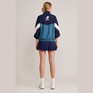 Premium Quality <b>Women</b> <b>Windbreaker</b> Short Set Featuring Lightweight Fabric Breathable Comfort And Modern Athletic Style - Product Image 3