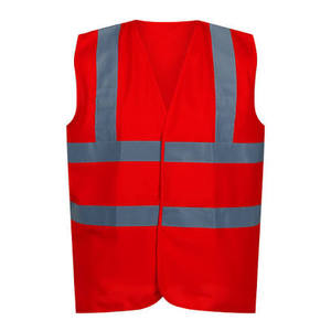 Men's Orange Reflective Safety Vest V-Neck Zipper Closure Breathable Lightweight Outerwear for Work Wear Spring Casual - Product Image 3