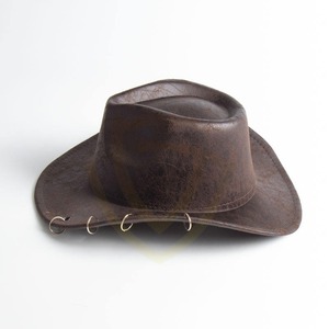 Sombreros de Vaquero Personalizados de Cuero Vacuno de Primera Calidad - Sombreros de Vaquero Deportivos con Impresión de Marca Privada - Product Image 4