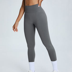 Leggings de yoga personnalisés, solides, respirants, à séchage rapide, taille haute, écologiques, pour femmes et hommes, pour la gym, l'entraînement, compression, sans couture, effet beurre - Product Image 5
