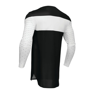 Camiseta transpirable estilo motocross para hombre, combinación en negro y blanco, jersey de motocicleta todoterreno - Product Image 2