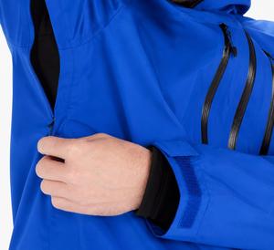Men's Hooded Waterproof <b>Canvas</b> <b>Jacket</b> Blue Casual Autumn Eco-Friendly Polyester Zipper Closure Regular Fit Solid Color - Product Image 6
