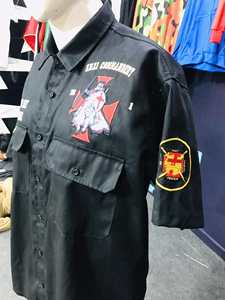 Camisa Dickies Negra con Bordado del Logotipo de los Caballeros Templarios y Masónicos - Product Image 3
