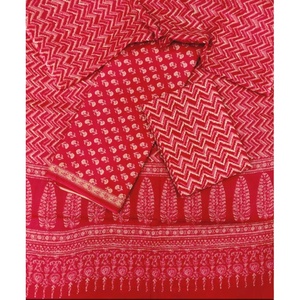 Salwar Kameez Choli Dupatta de Algodón con Estampado Hecho a Mano de Jaipur para Mujer, Vestidos Casuales Étnicos de India y Pakistán, <span class=keywords><strong>Material</strong></span> Pesado - Product Image 1