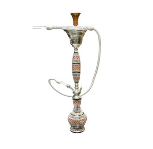 Modern Vintage Metal <b>Hookah</b> For Stylish Interior Decoration And Classic Traditional Collectible Display Accent - Product Image 1