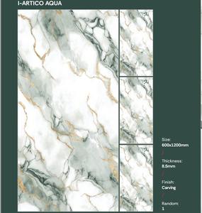 Carreaux de porcelaine effet marbre de luxe Springletile 600x1200mm, carreaux muraux et de sol en céramique émaillée haute brillance pour hôtel et maison - Product Image 2