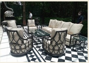 Moderno y Lujoso Conjunto de Sofá Seccional en Forma de L con Mesa de Centro de Mármol |   Muebles de Interior Contemporáneos para Sala de Estar - Product Image 3