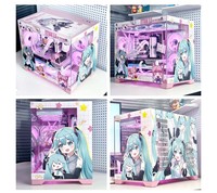 Boîtier PC Gaming Rose Anime Personnalisé Vue sur la Mer Micro ATX ITX Mini Tour Fournisseur OEM en Gros de Couleurs