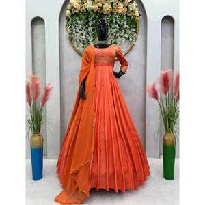 Robes de soirée pour les fêtes Robe et Dupatta avec fil complexe et séquence Travailler pour un look spectaculaire - Product Image 2