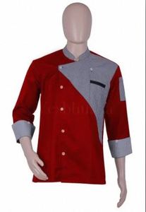 Chaqueta de Chef Vesbhusha en Varios Colores con Botones, 100% Algodón, Manga Larga, Unisex, para Uso Hotelero, Corte Regular, Detección de Agujas - Product Image 3