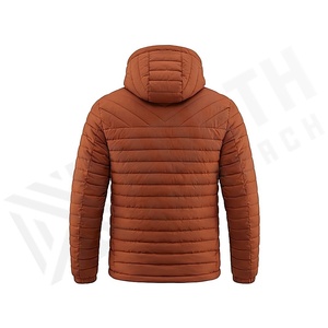 Hooded Quilted Waterproof <b>Bubble</b> Jacket Black Full Sleeve Winter Windproof Cotton Shell Knitted Fabric Polyester Filling Stand - Product Image 2