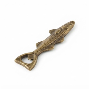 Custom Antique Brass Fish Bottle Opener Vintage Metal Beer Cap Lifter Wholesale Novelty Animal Shape <b>Bar</b> <b>Tools</b> In Cheap Price - Product Image 1