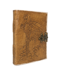 Personalized Customizable Hardcover Embossed <b>Leather</b> Journal Attractive Parrot Design Gift for Professional Use - Product Image 1