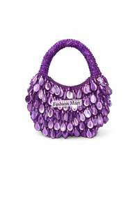 Sac à main artisanal de haute qualité orné de perles, décoré de cristaux multicolores, sac de soirée pour femmes, vente en gros - Product Image 6