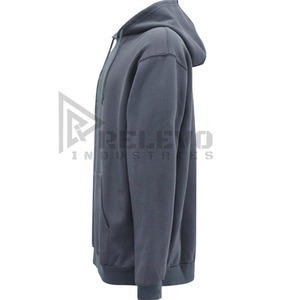 Sweat à capuche polaire épais pour homme, 100% coton, à manches longues, délavé à l'acide, uni, chaud et doux, pour l'extérieur, idéal pour l'hiver - Product Image 3