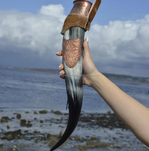 Corne à boire Viking de haute qualité avec laiton dernière conception corne à boire Viking naturelle avec taille personnalisée au prix le plus bas - Product Image 4