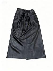 Mini-jupe en cuir véritable pour femme avec liens latéraux et fente – Respirante, décontractée, idéale printemps/été |   Service OEM/ODM - Product Image 5