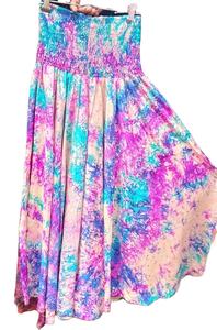 Wholesale Indian Ladies tie dye Women <b>elastic</b> New silk fabric floor length <b>Skirt</b> Cotton Mandala <b>Skirts</b> Factory in India - Product Image 2