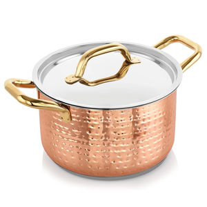 Marmite à soupe en cuivre métallique de haute qualité, ustensile de cuisine en aluminium en gros pour usage domestique - Product Image 5