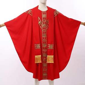 Vêtements liturgiques respirants : Chasuble et étole imprimées, Robe de prêtre chrétien, Soutanes longues unisexe, Personnalisable, Haute qualité, Service OEM - Product Image 3