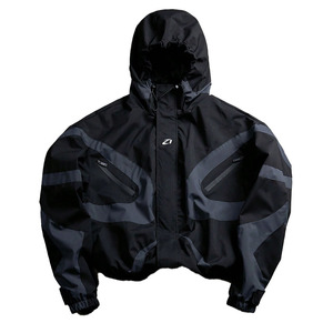 Top Quality Windbreaker Fabric Hoodies for Men Long Sleeve Big Zipper Pockets Custom Men Waterproof Windbreaker Men's <b>Jackets</b> - Product Image 3