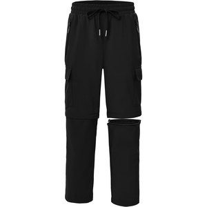 Pantalon cargo pour homme Solid Trader, moderne, convertible, en tissu extensible, avec fermeture éclair amovible, design fonctionnel, tendance. - Product Image 5