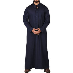 Jubbah Thobe décontracté pour homme avec logo personnalisé - Style africain, Dubaï, Oman, arabe, respirant, haute qualité, manches longues, longueur mi-mollet - Product Image 1