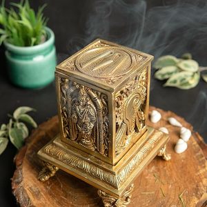 เตาโลหะทำมือสำหรับใช้ทางศาสนา ดีไซน์เป็นมิตรกับสิ่งแวดล้อม ฐานมั่นคง ผลิตในอินเดีย - Product Image 4